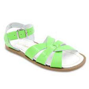 SALT WATER by Hoy Sandals Toddler size 11 Neon Green Leather